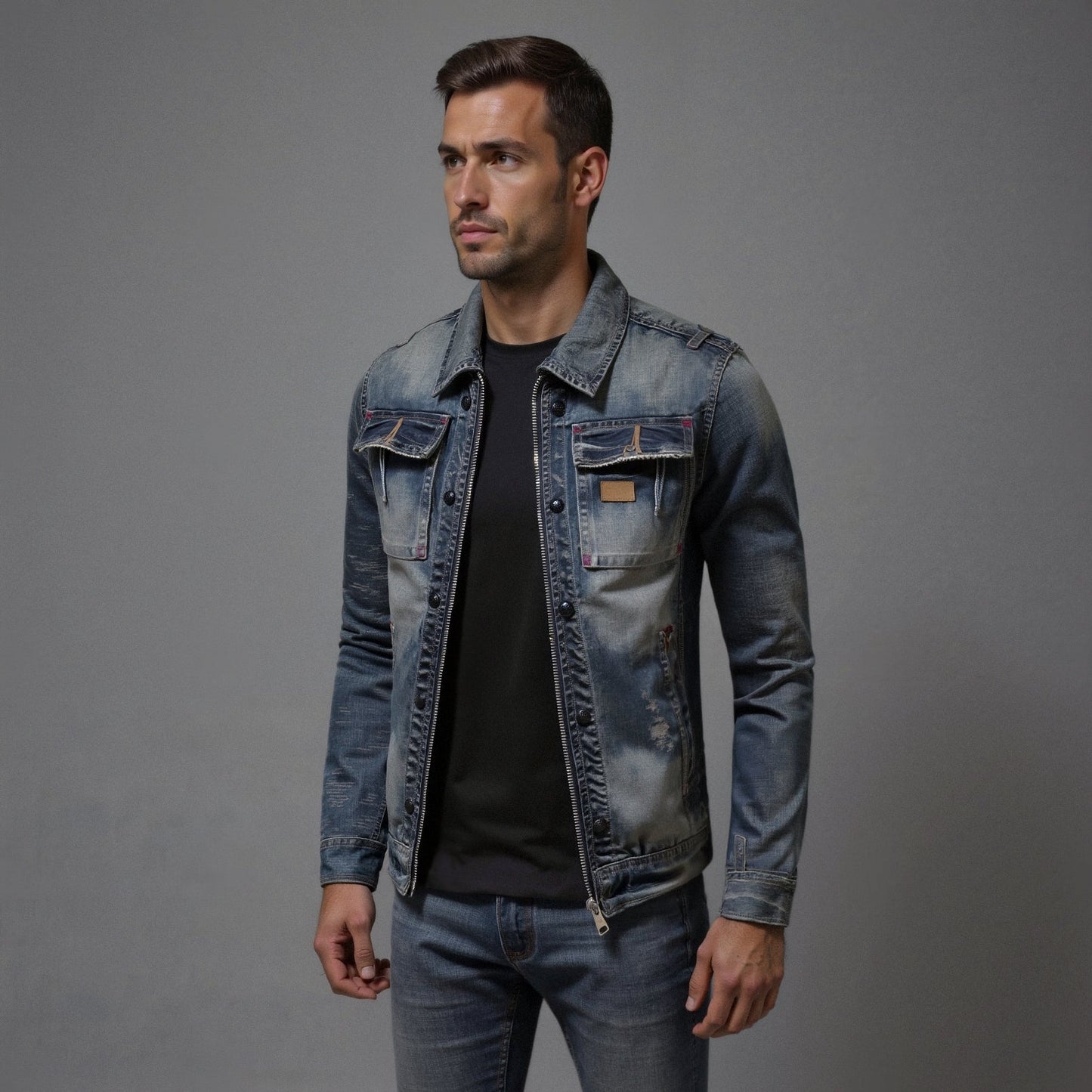 Carl - Kurtka Dżinsowa Retro