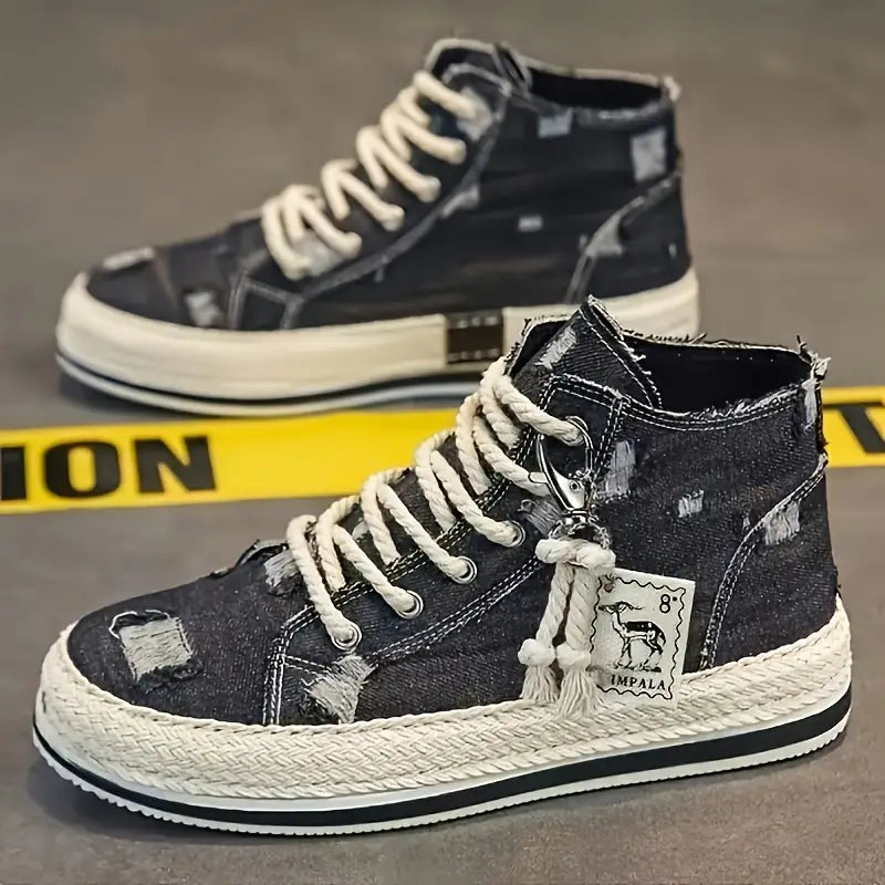 WYGODNE SNEAKERSY CANVAS HIGH-TOP W STYLU VINTAGE RETRO