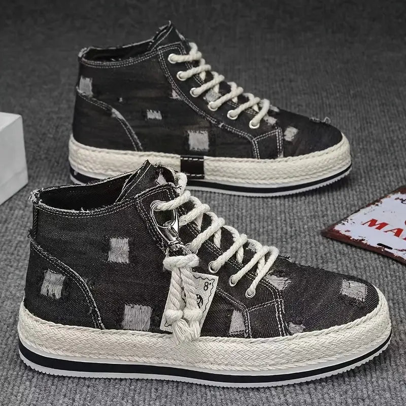 WYGODNE SNEAKERSY CANVAS HIGH-TOP W STYLU VINTAGE RETRO