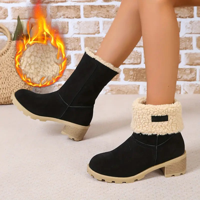 BRIERFIELD™ ZIMOWE BOTKI Z PUSZYSTĄ WYŚCIEŁKĄ I GRUBYM OBCASEM