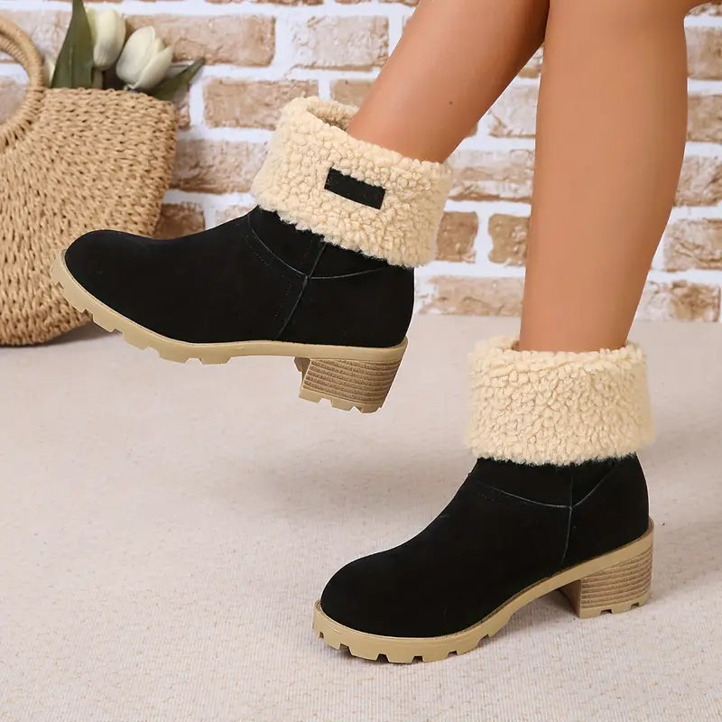 BRIERFIELD™ ZIMOWE BOTKI Z PUSZYSTĄ WYŚCIEŁKĄ I GRUBYM OBCASEM