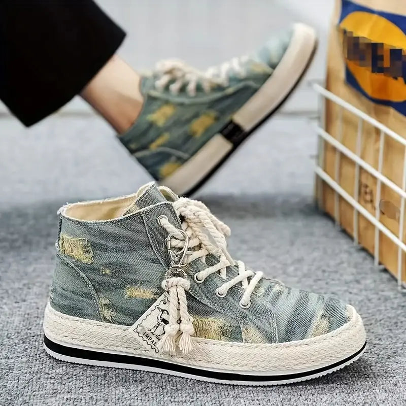 WYGODNE SNEAKERSY CANVAS HIGH-TOP W STYLU VINTAGE RETRO