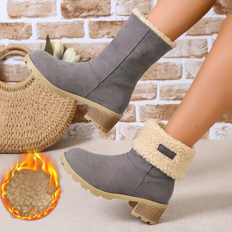 BRIERFIELD™ ZIMOWE BOTKI Z PUSZYSTĄ WYŚCIEŁKĄ I GRUBYM OBCASEM