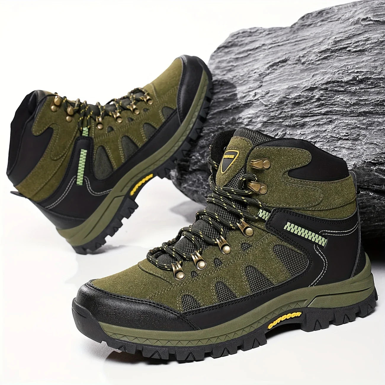 TERRAFLEX™ – MĘSKIE BUTY TREKKINGOWO-MIEJSKIE Z WYSOKĄ CHOLEWKĄ I MOTYWEM CAMO