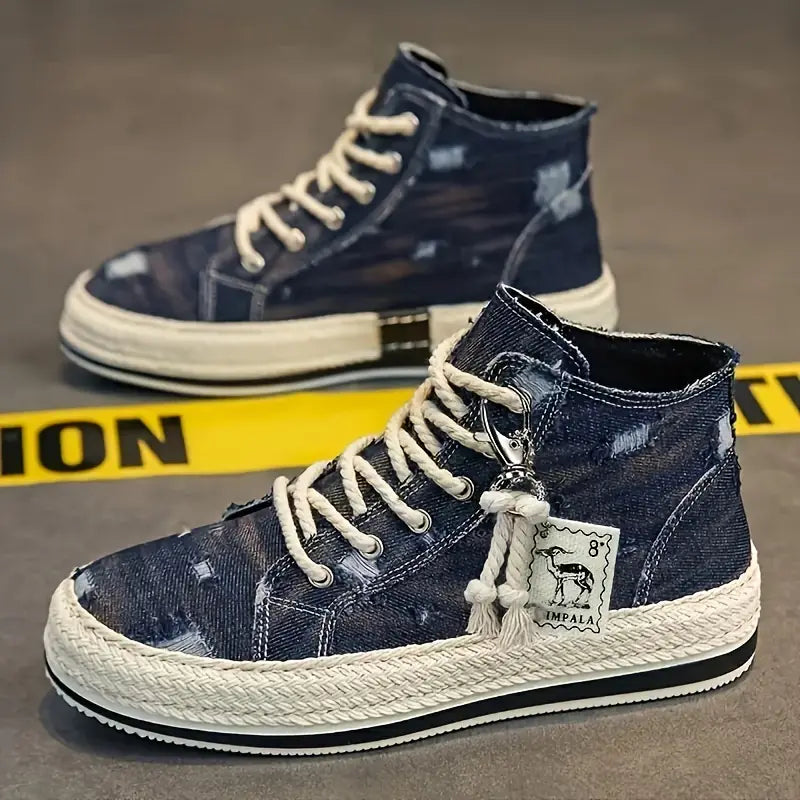 WYGODNE SNEAKERSY CANVAS HIGH-TOP W STYLU VINTAGE RETRO