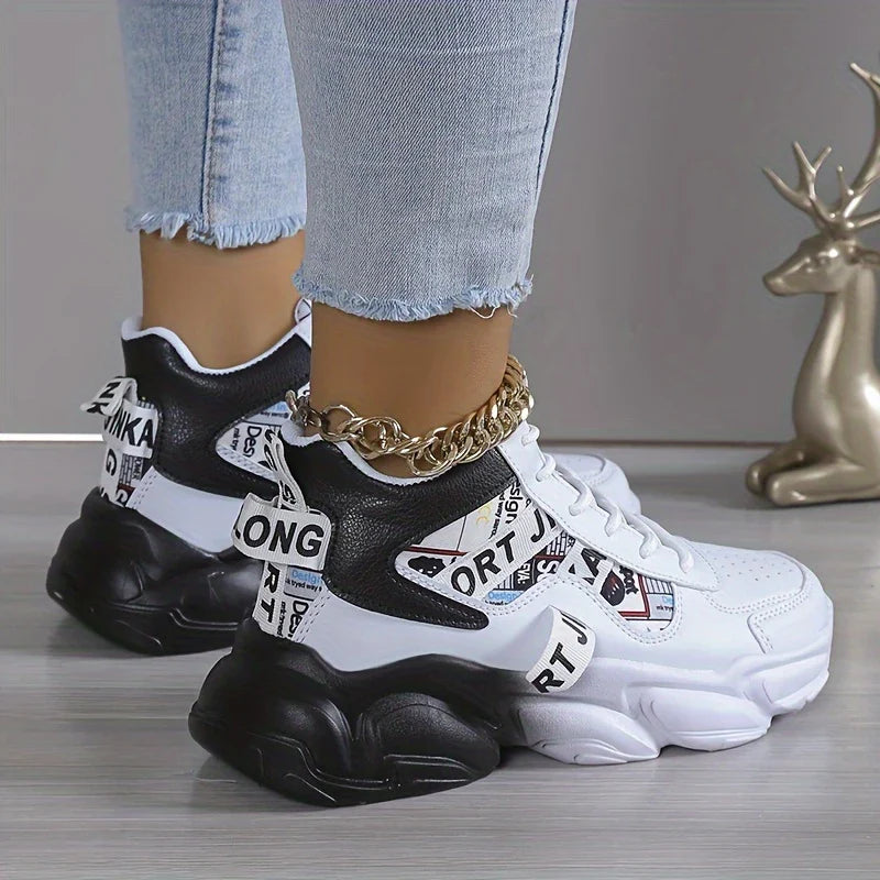 DAMSKIE WYSOKIE SNEAKERSY JESIENNE W STYLU KOSZYKARSKIM