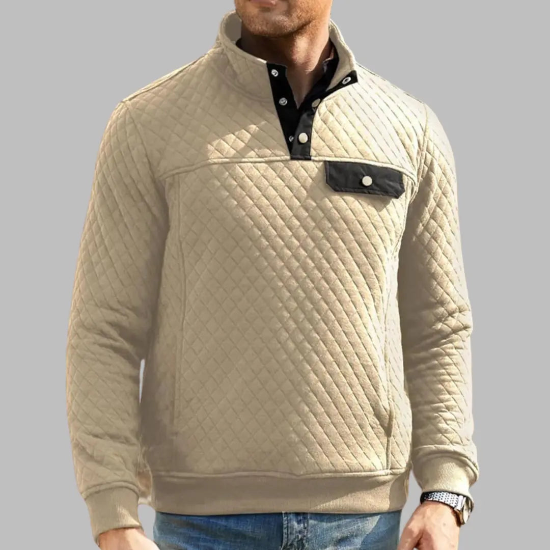 Pikowana Bluza Męska