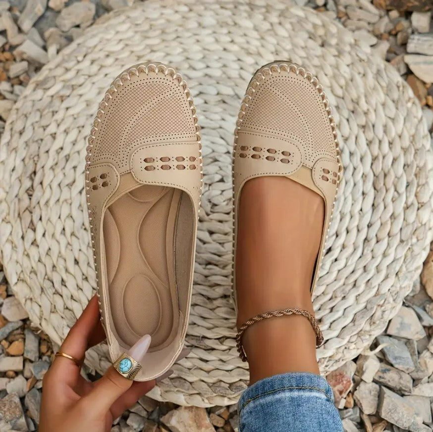 LORA™ Mokasyny wsuwane w stylu vintage, wygodne