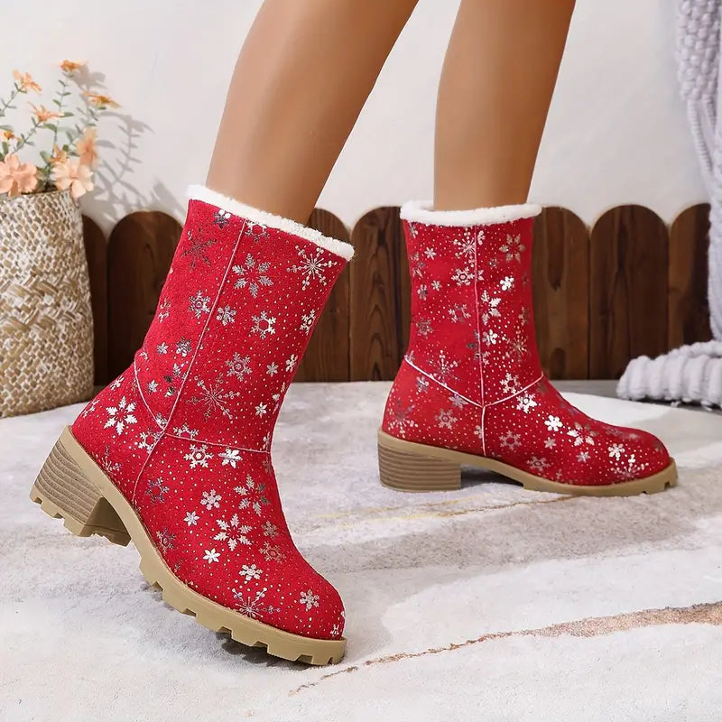 BRIERFIELD™ ZIMOWE BOTKI Z PUSZYSTĄ WYŚCIEŁKĄ I GRUBYM OBCASEM