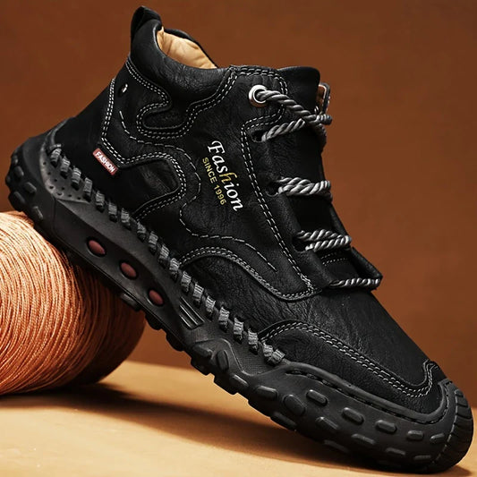 URBENFORGE™ – CZARNE MĘSKIE BUTY Z WYSOKĄ CHOLEWKĄ I SZNUROWANIEM