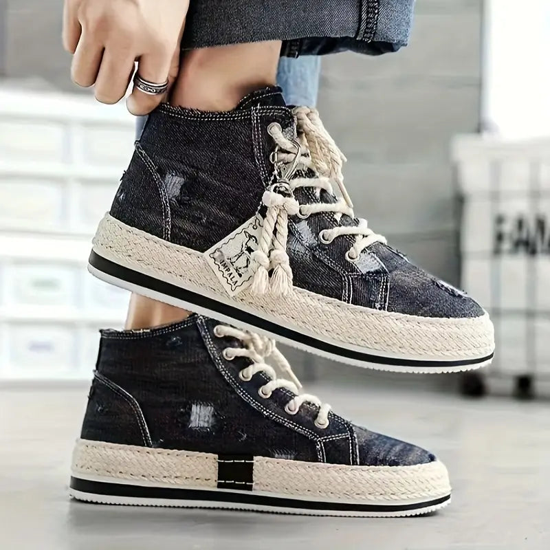 WYGODNE SNEAKERSY CANVAS HIGH-TOP W STYLU VINTAGE RETRO