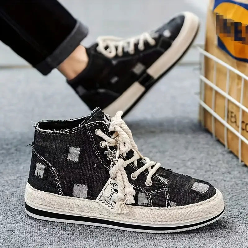 WYGODNE SNEAKERSY CANVAS HIGH-TOP W STYLU VINTAGE RETRO