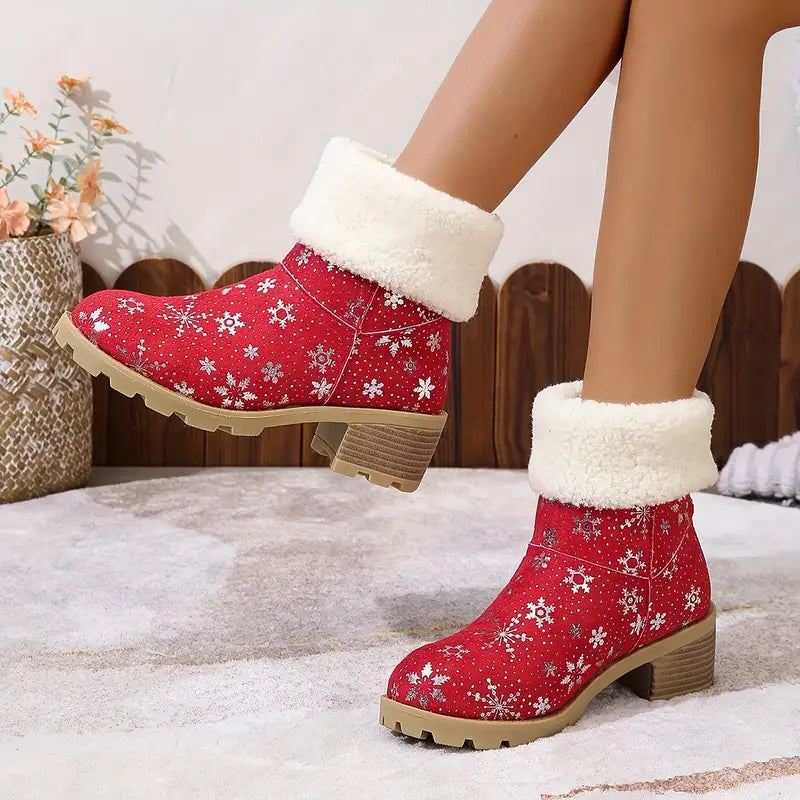 BRIERFIELD™ ZIMOWE BOTKI Z PUSZYSTĄ WYŚCIEŁKĄ I GRUBYM OBCASEM