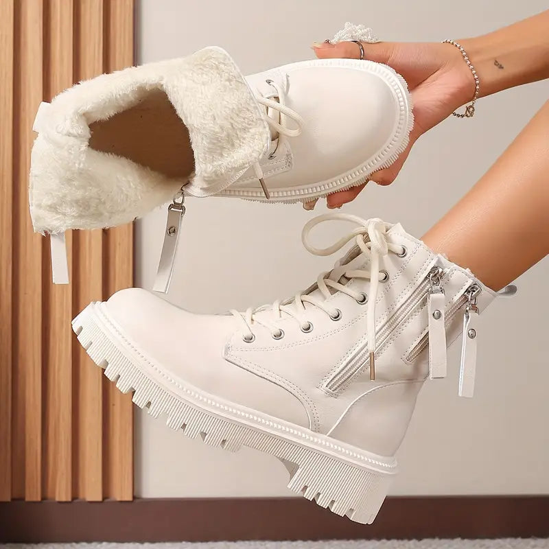 BRIERWOOD™ DAMSKIE ZIMOWE BOTKI Z FLEECE I SZNUROWADŁAMI